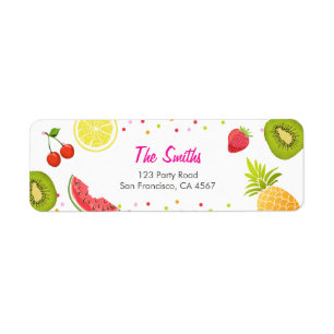 Étiquette Pique-nique de fruit d'étiquette de adresse de