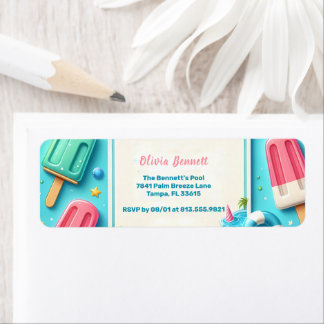 Étiquette Piscine Fête Eté