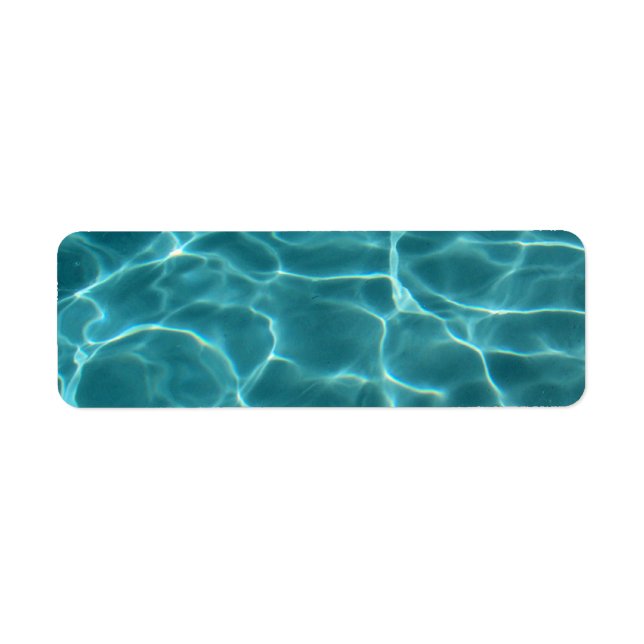 Étiquette Piscine Verte Aqua Photo Vierge (Devant)