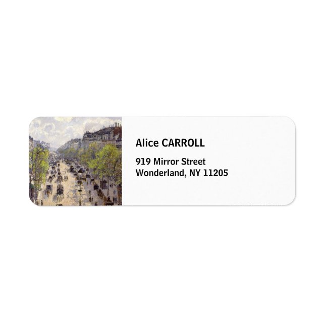 Étiquette Pissarro - Boulevard Montmartre, Printemps (Devant)