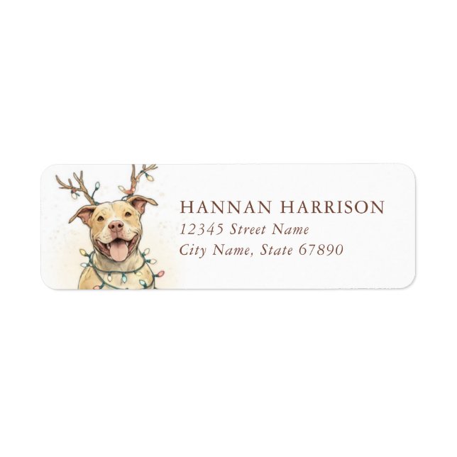 Étiquette Pit Bull Return Address Labels (Devant)