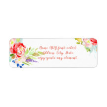 PixDezines Aquarelle Florale, Pivoines Corail