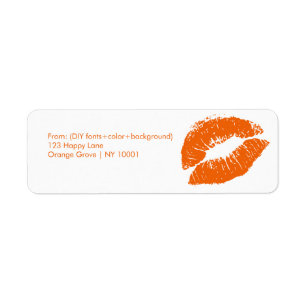 Étiquette PixDezines baiser/lèvres/orange