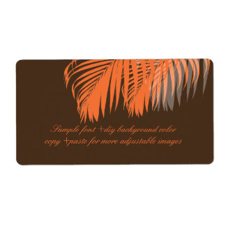 Étiquette PixDezines do-it-yourself couleur ! frondes de pal