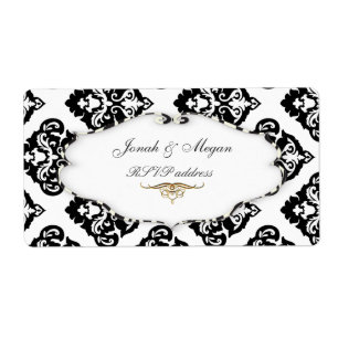 Étiquette PixDezines Felina, Olivia Damask