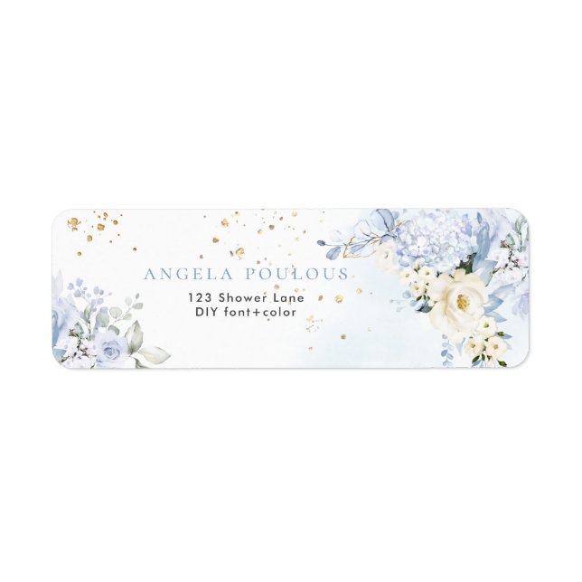 Étiquette PixDezines H2 Ice Blue Hyde Cream Rose (Devant)