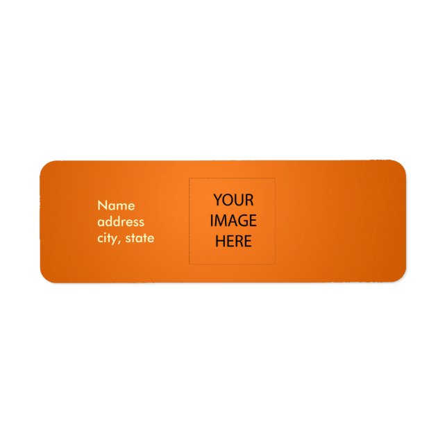 Étiquette PixDezines Modèle simple orange (Devant)