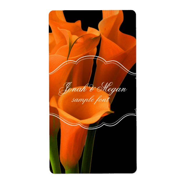 Étiquette PixDezines orange calla lily/do-it-yourself couleu (Devant)