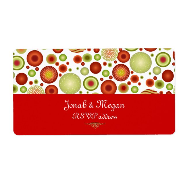 Étiquette PixDezines Retro Christmas Ornaments/do-it-yoursel (Devant)