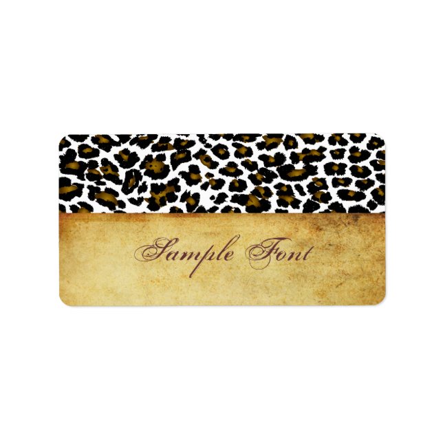 Étiquette PixDezines Safari, guépard vintage (Devant)
