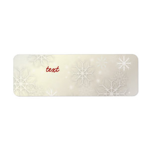 Étiquette PixDezines Snowflakes Blanc + Pearl
