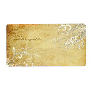 Étiquette PixDezines Vintage Cream Swirls