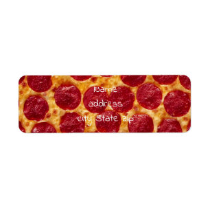 Étiquette pizza pepperonis