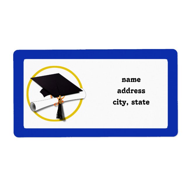 Étiquette Plafond de diplôme avec diplôme - Arrière - plan b (Devant)