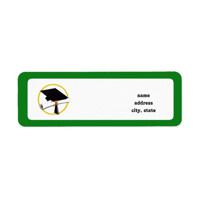 Étiquette Plafond de diplôme avec diplôme - Arrière - plan v (Devant)