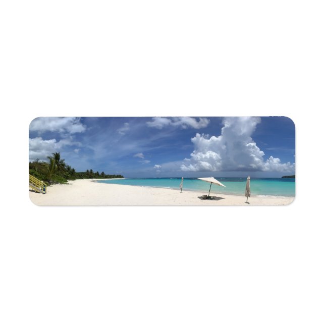 Étiquette Plage de Flamenco Culebra Porto Rico (Devant)