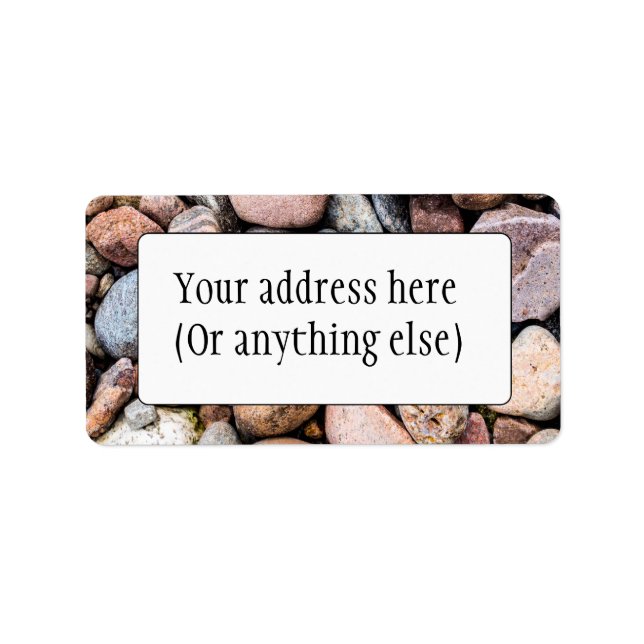 Étiquette Plage de galets (Devant)