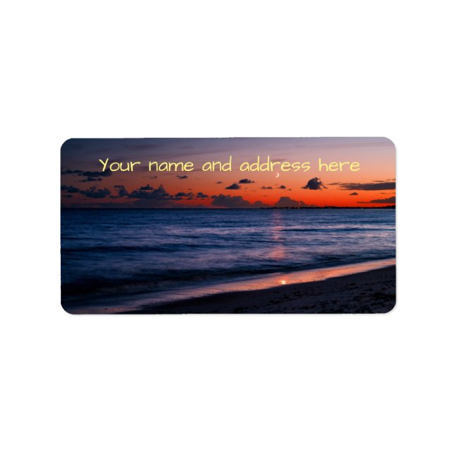 Étiquette Plage de nuit tropicale Fiji (Devant)