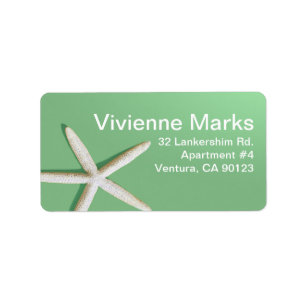 Étiquette Plage de Starfish Fingers   vert menthe