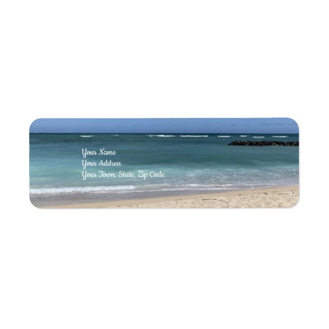 Étiquette Plage Surf Côtière Océan (Devant)