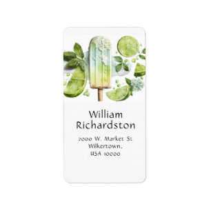 Étiquette Plaisir, Colorful Summer Popsicle & LImes