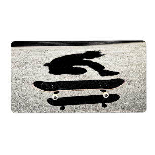 Étiquette planche à roulettes