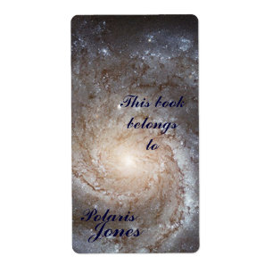 Étiquette Plaque de bibliothèque Galaxy