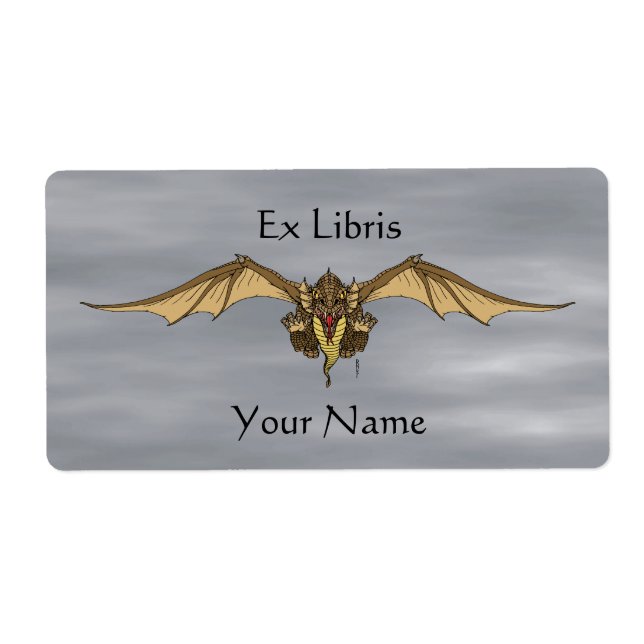 Étiquette Plaque de réservation des dragons de ravitaillemen (Devant)