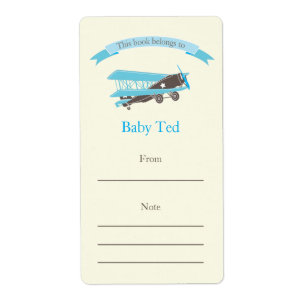 Étiquette Plaque d'enregistrement de plan bleu