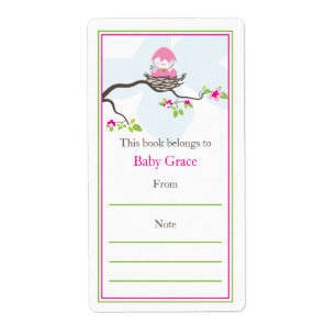 Étiquette Plaque d'enregistrement pour bébé oiseau