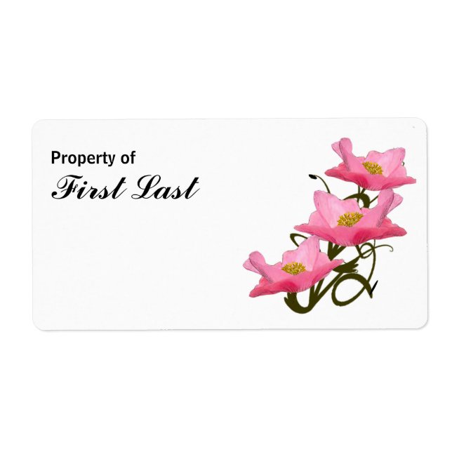 Étiquette Plaque frontière Trois Papes Roses (Devant)