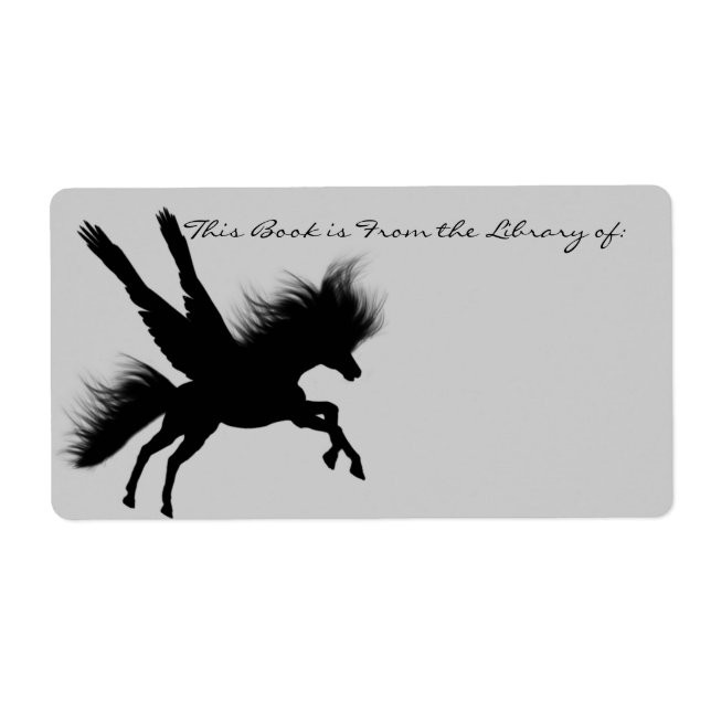 Étiquette Plaque Pegasus Silhouette (Devant)