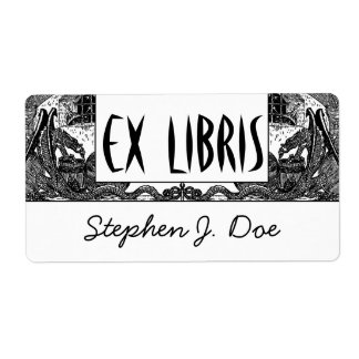Étiquette Plaques de livres Dragons à Dungeon Bookend EX LIB
