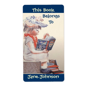 Étiquette Plaques De Livres Lecture Vintage Fille Appartient