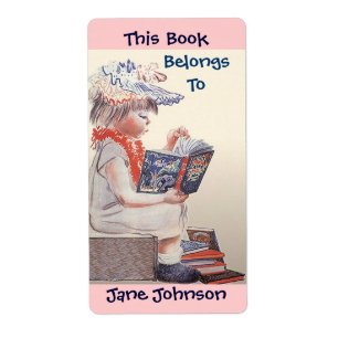 Étiquette Plaques De Livres Lecture Vintage Fille Appartient