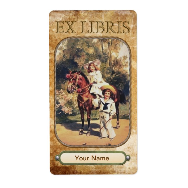 Étiquette Plaques de livres pour enfants Pony (Devant)