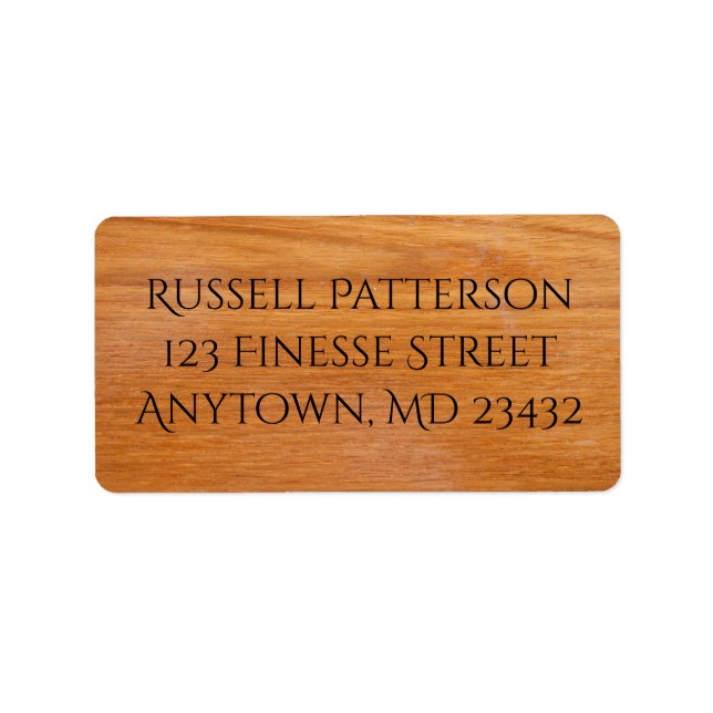 Étiquette Plaques en bois (Devant)