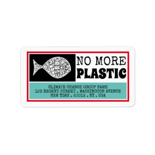 Étiquette Plastic Fish, Climate Change