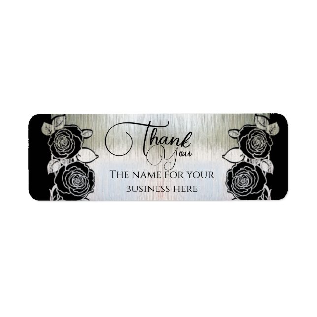 Étiquette platada con flores personnalizada (Devant)