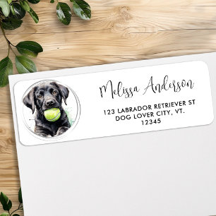 Étiquette Play Ball - Labrador Retriever Puppy - Black Lab
