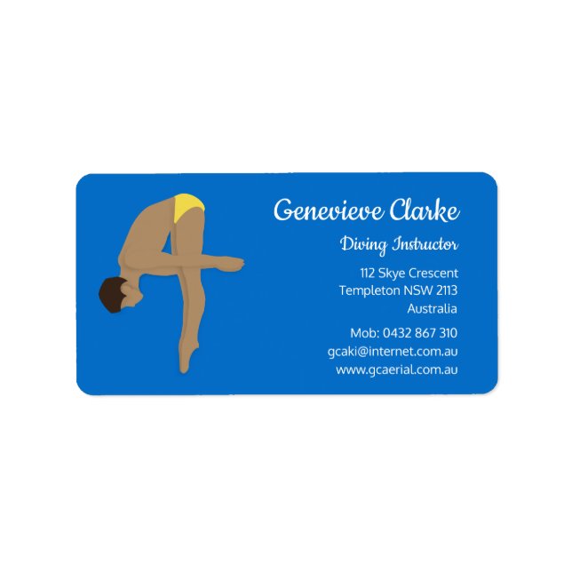 Étiquette Plongée (Devant)