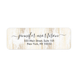 Étiquette Pluie de Confetti Gold Script Glam