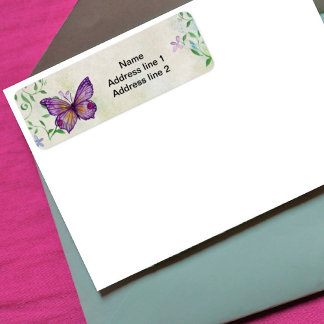 Étiquette Pluie Violette. . .Je veux dire Papillon, Papillon