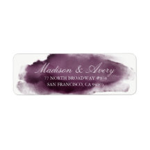 Plum violet moderne Aquarelle Mariage romantique