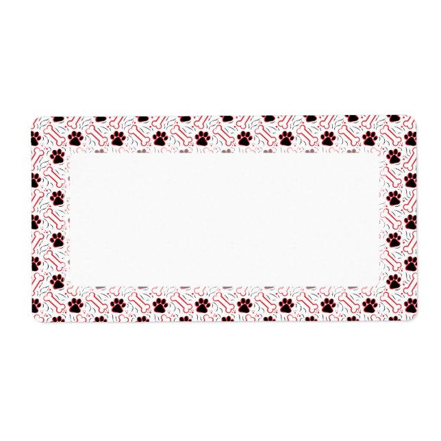 Étiquette Poches et os Drôle Design pour Amoureux de les chi (Devant)