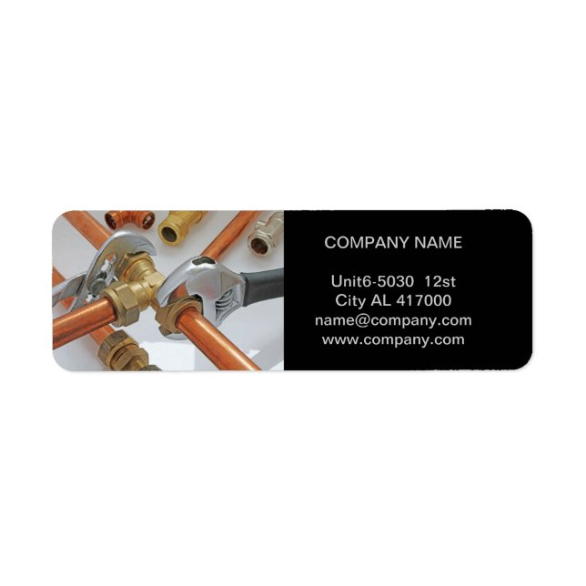 Étiquette Poignée pour outils de plomberie de construction (Devant)