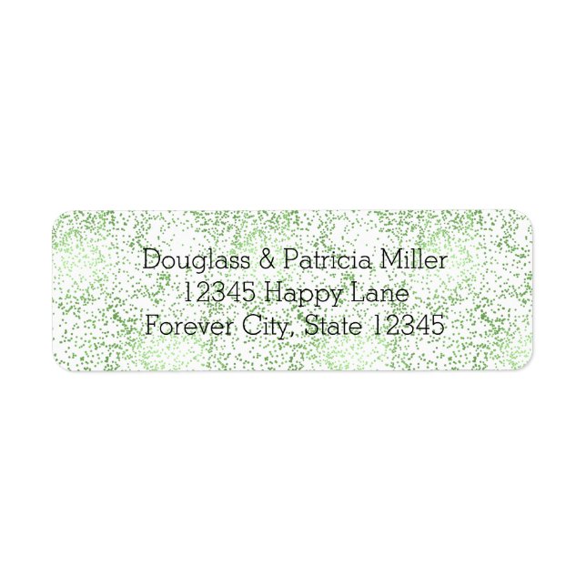 Étiquette Points Confetti de menthe (Devant)