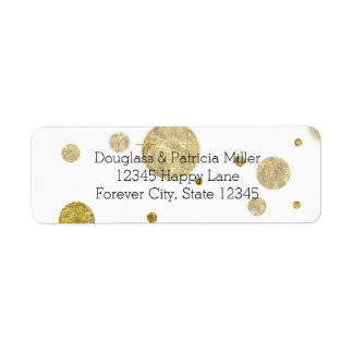 Étiquette Points Confetti Glam Bokeh Gold