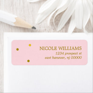 Étiquette Points Faux Gold Confetti