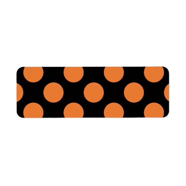 Étiquette Points noirs et orange (Devant)